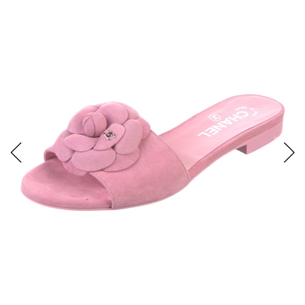 Chanel Pink Slide Sandals NWT